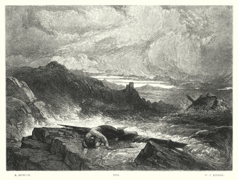 Lord Byrons barn Harold, Canto IV, Strof 179 av Edward (after) Duncan