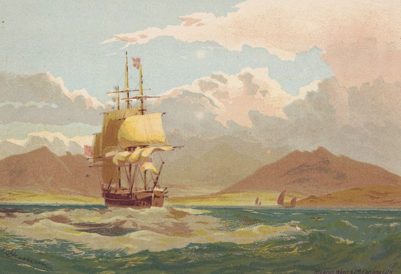 Utanför Isle of Arran (färglitografi) av Edward (after) Duncan