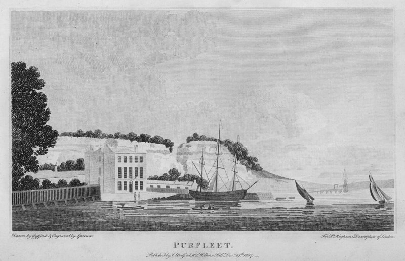 Purfleet (gravyr) av Edward (after) Gyfford