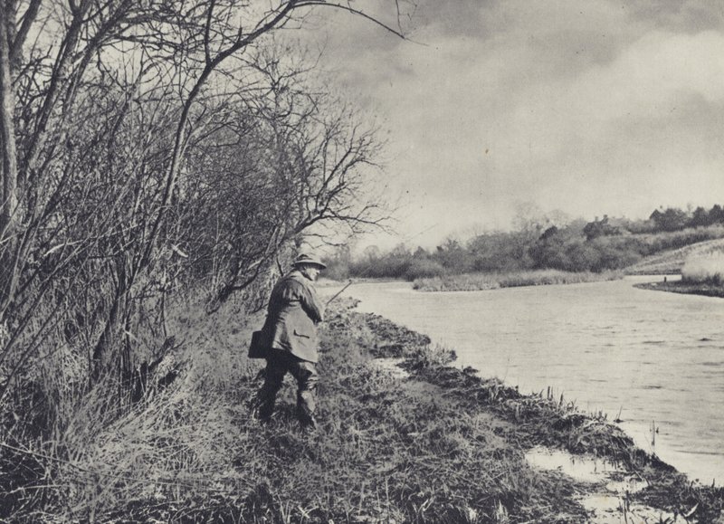 Snurra det översvämmade testet (svartvitt foto) av Edward Alfred Barton