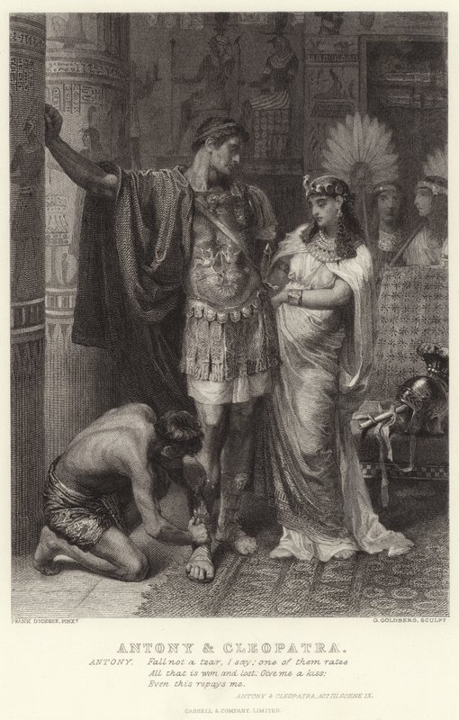 Antonius och Kleopatra, Antonius och Kleopatra, akt III, scen IX av Edward Burne Jones