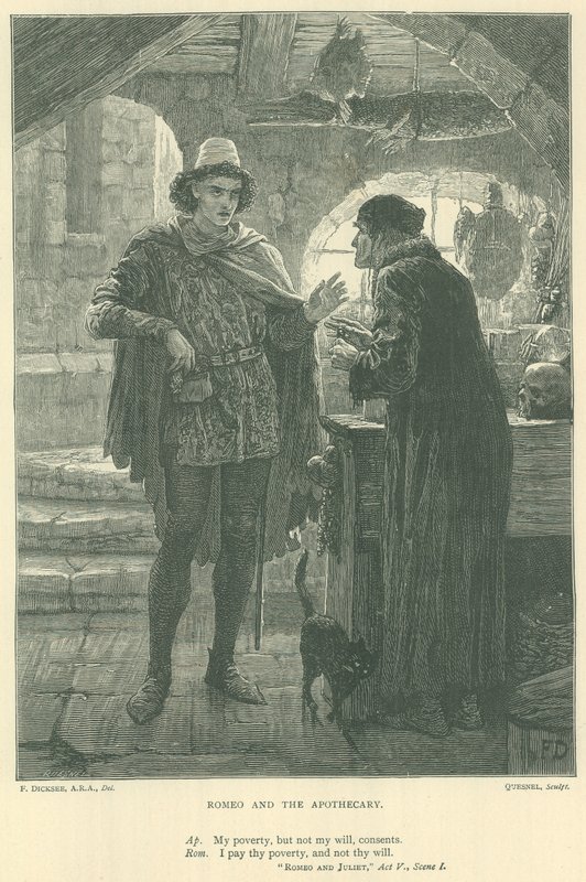 Illustration för Romeo och Julia av Edward Burne Jones
