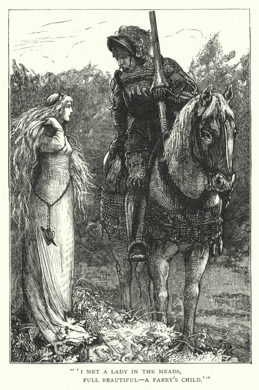 Den vackra damen utan nåd (gravyr) av Edward Frederick (after) Brewtnall