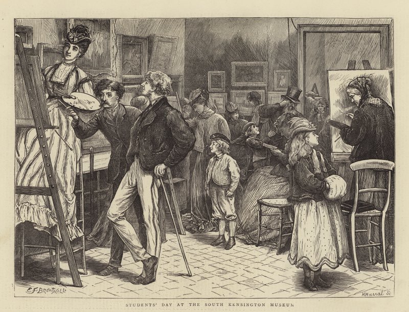 Studenternas dag på South Kensington Museum av Edward Frederick Brewtnall