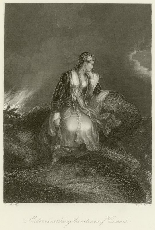 Medora bevakar Conrads återkomst av Edward Henry Corbould