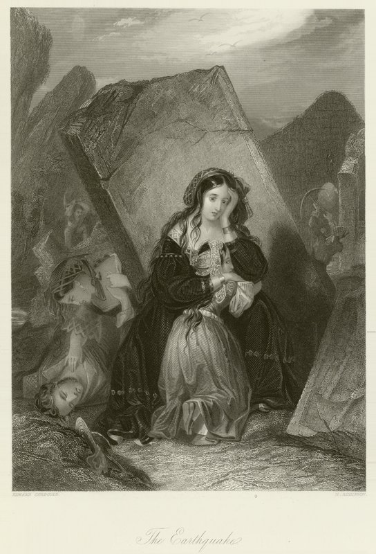 Jordbävningen av Edward Henry Corbould