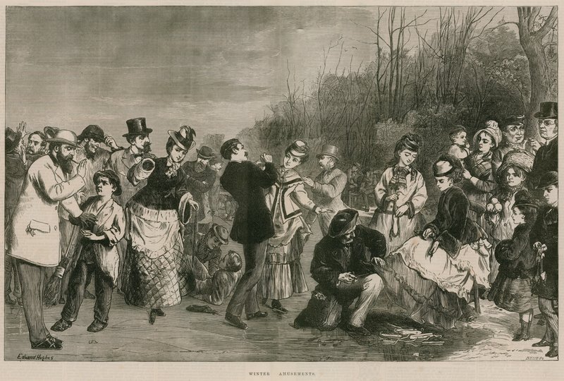 Vinternöjen - skridskoåkning i Hyde Park, London av Edward Hughes