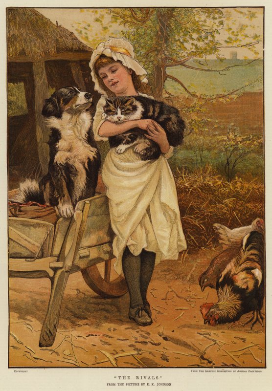 Rivalerna (chromolitho) av Edward Killingworth Johnson