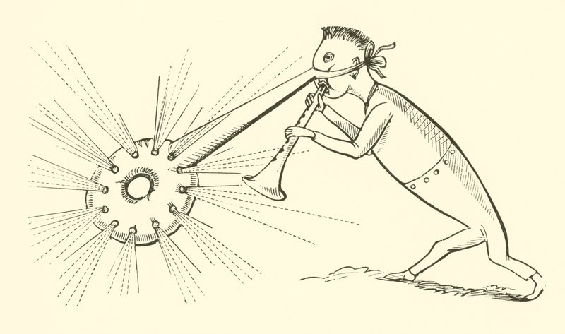 Dongen med en lysande näsa (gravyr) av Edward Lear
