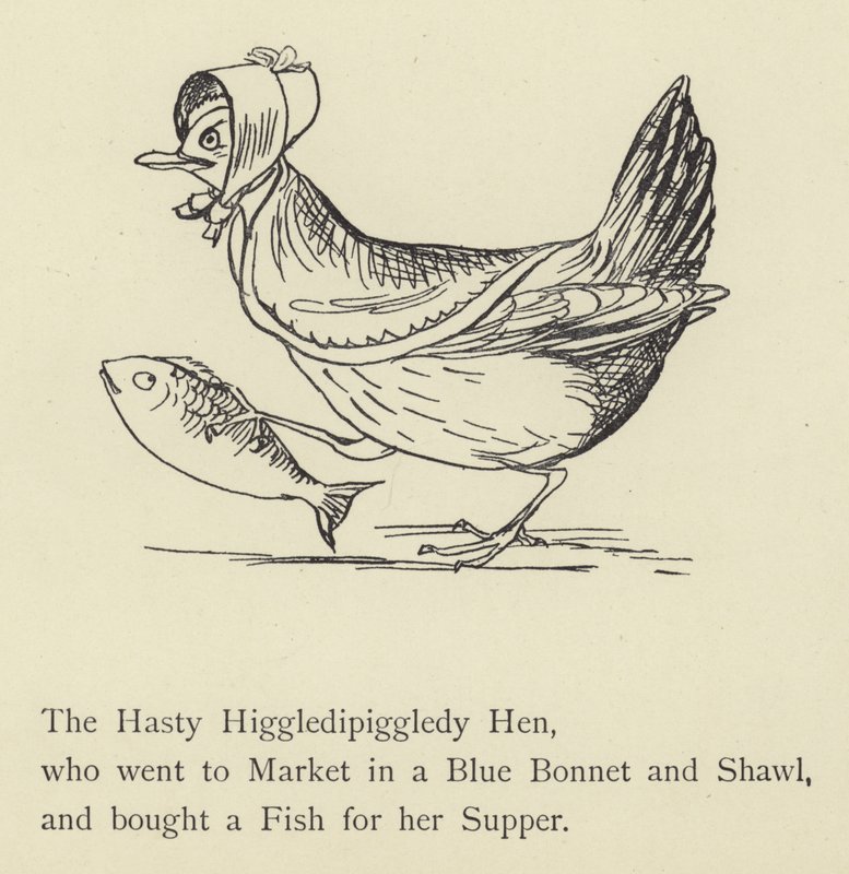 Den hastiga hönan Higgledipiggledy Hen av Edward Lear