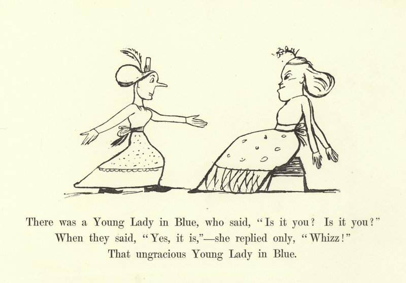 Det var en ung dam i blått, som sa, Är det du Är det du av Edward Lear