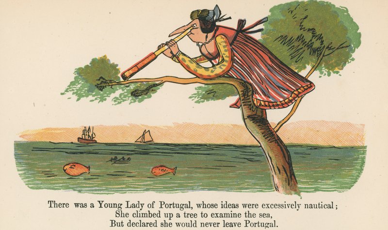 Det fanns en ung dam av Portugal, vars idéer var överdrivet nautiska, från 