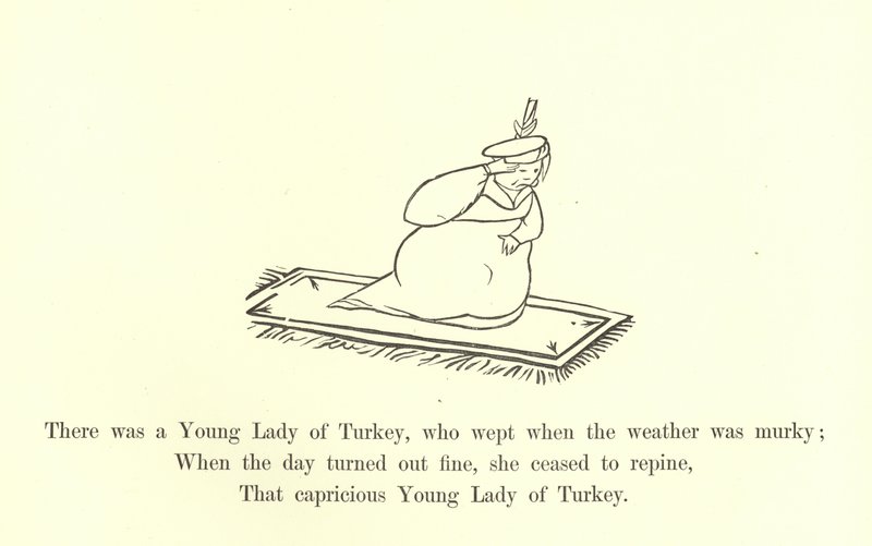 Det var en ung dam från Turkiet, som grät när vädret var grumligt av Edward Lear