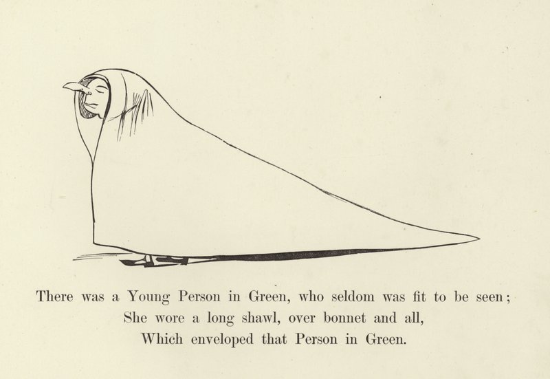 Det fanns en ung person i grönt, som sällan var lämplig att ses av Edward Lear