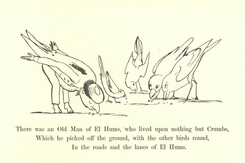 Det fanns en gammal man från El Hums, som levde på ingenting annat än Crumbs av Edward Lear