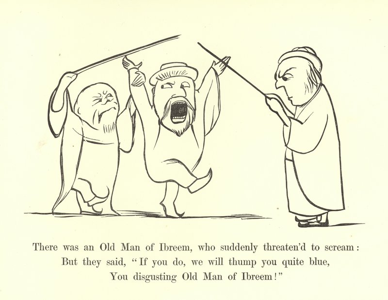 Det var en gammal man från Ibreem, som plötsligt hotade att skrika av Edward Lear