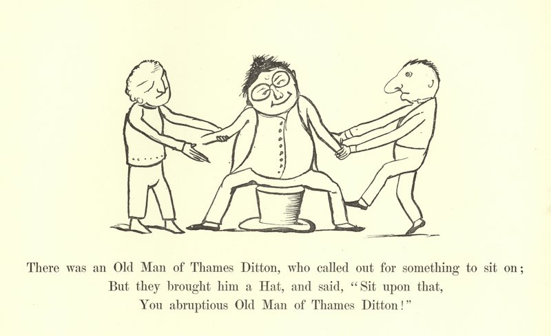 Det var en gammal man från Thames Ditton, som ropade efter något att sitta på av Edward Lear