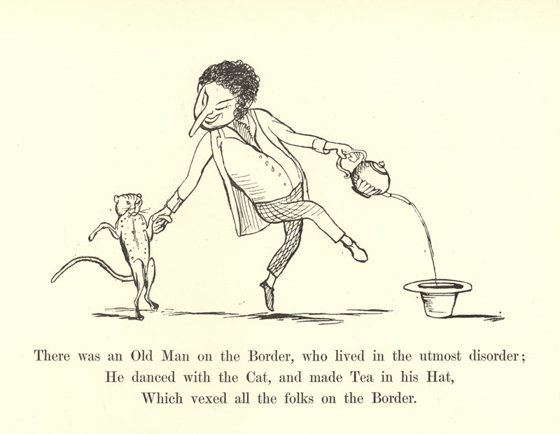Det fanns en gammal man på gränsen, som levde i största oordning av Edward Lear