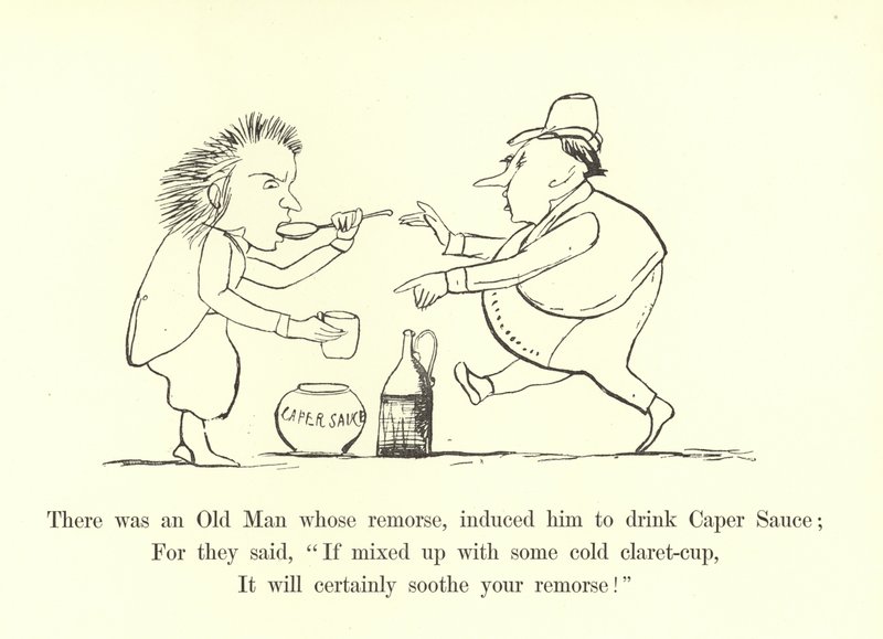 Det fanns en gammal man vars ånger fick honom att dricka kaprissås av Edward Lear