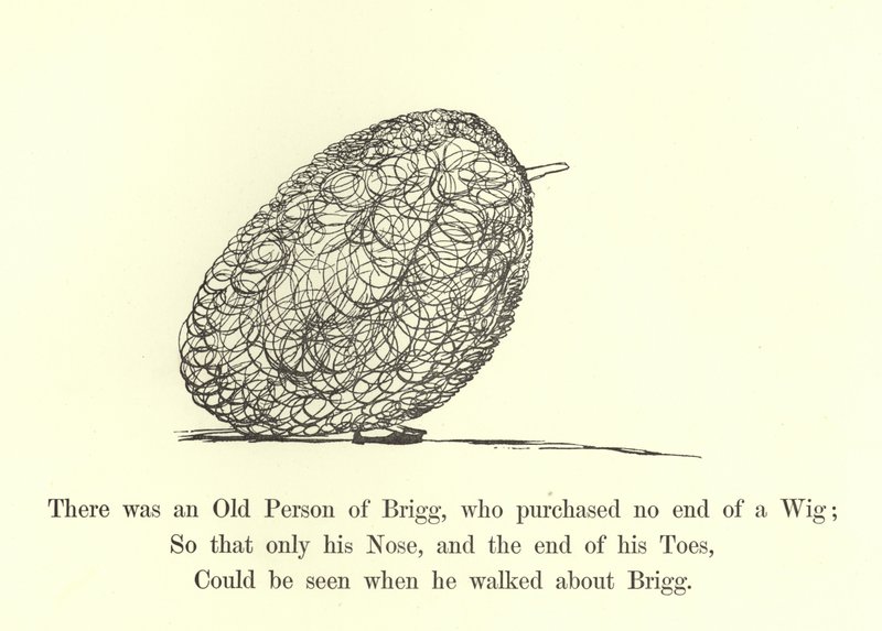 Det fanns en gammal person från Brigg, som köpte ingen ände av en peruk av Edward Lear