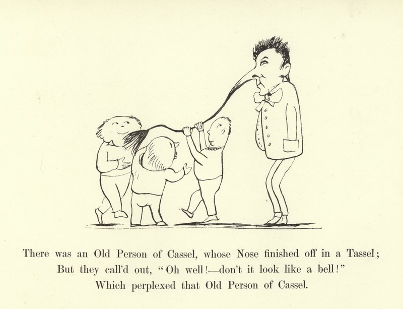 Det fanns en gammal person från Cassel, vars näsa slutade i en tofs av Edward Lear
