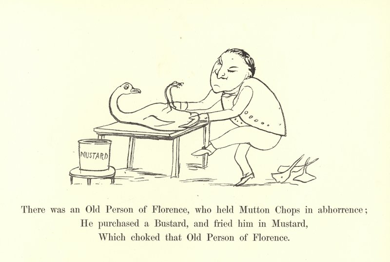 Det var en gammal person från Florens, som höll fårkotletter i avsky av Edward Lear