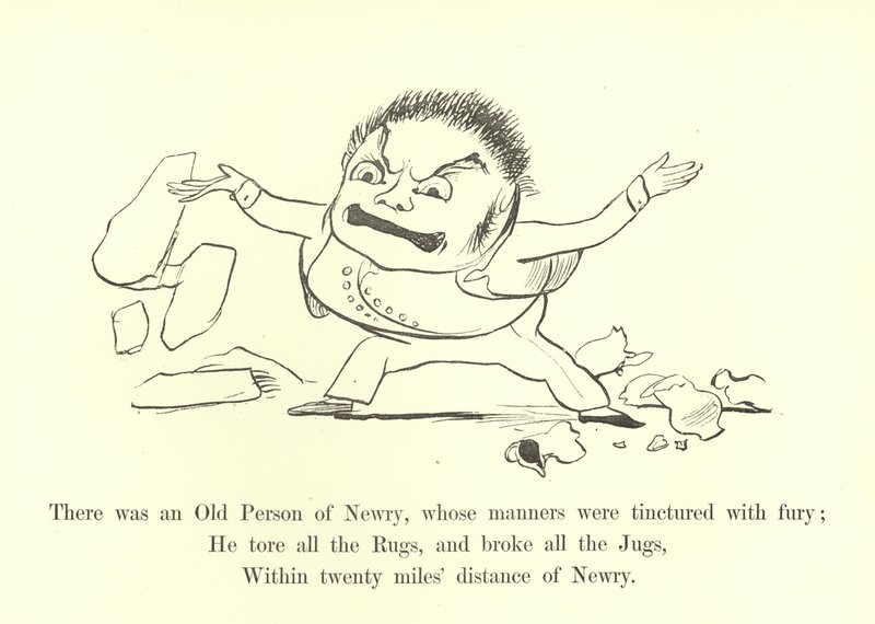 Det fanns en gammal person från Newry, vars sätt var tinturerade av raseri av Edward Lear