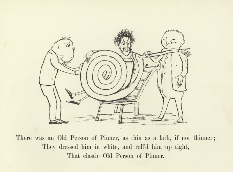 Det fanns en gammal person från Pinner, tunn som en ribba, om inte tunnare av Edward Lear