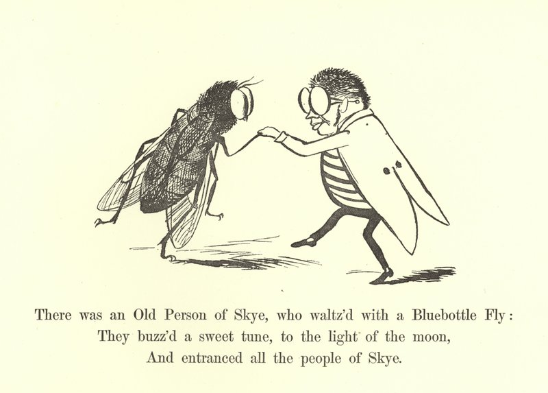 Det var en gammal person från Skye, som valsade med en blåflaska fluga av Edward Lear