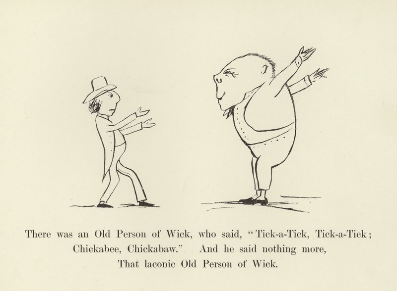 Det var en gammal person från Wick, som sa, Tick-a-Tick, Tick-a-Tick; Chickabee, Chickabaw av Edward Lear