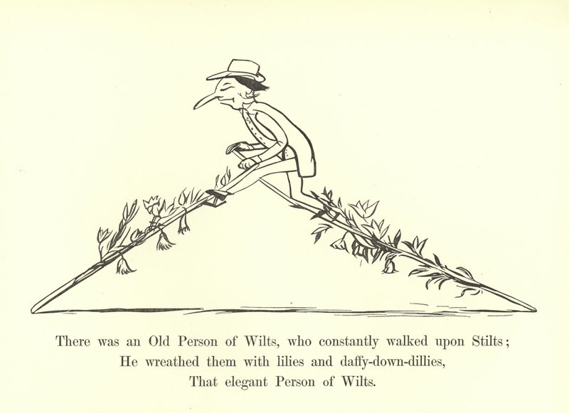 Det fanns en gammal vilsna person, som ständigt gick på styltor av Edward Lear