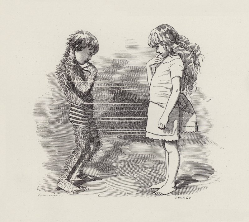 Illustration för The Water-Babies av Charles Kingsley (gravyr) av Edward Linley (after) Sambourne