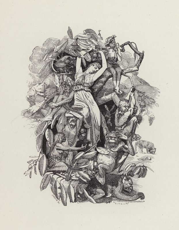 Illustration för The Water-Babies av Charles Kingsley (gravyr) av Edward Linley (after) Sambourne