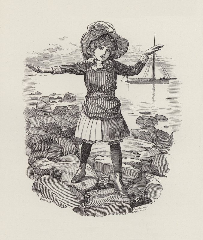 Illustration för The Water-Babies av Charles Kingsley (gravyr) av Edward Linley (after) Sambourne