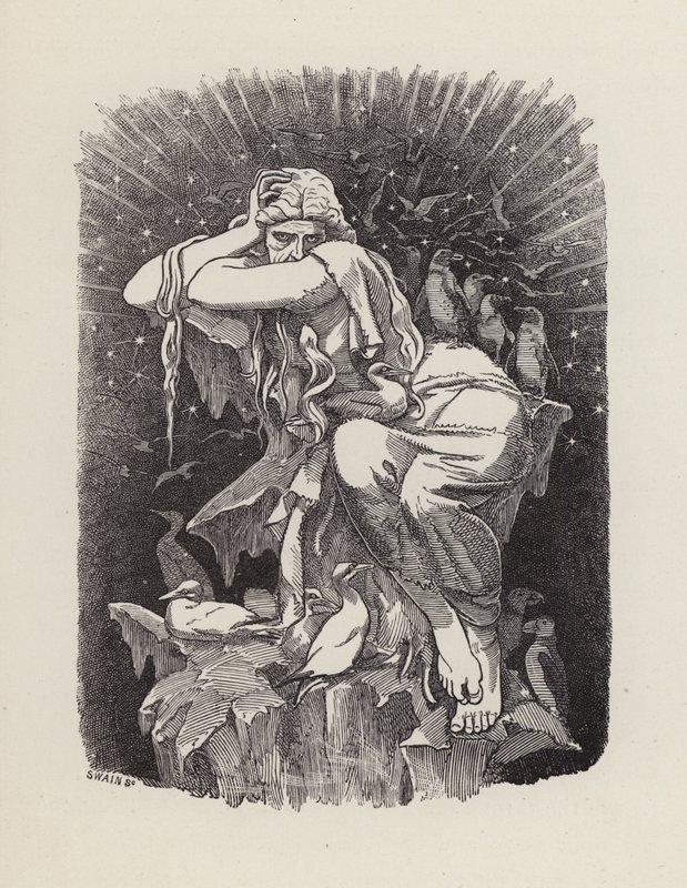 Illustration för The Water-Babies av Charles Kingsley (gravyr) av Edward Linley (after) Sambourne