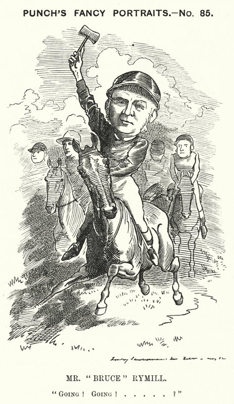 Punch tecknad: Mr "Bruce" Rymill (gravyr) av Edward Linley (after) Sambourne
