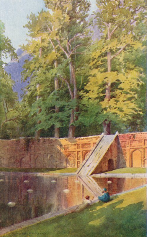 En terrass i Nishat Bagh av Edward Mary Joseph Molyneux