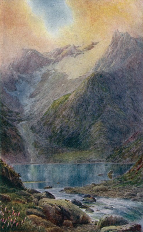 Lake Shisha Nag och solnedgång av Edward Mary Joseph Molyneux