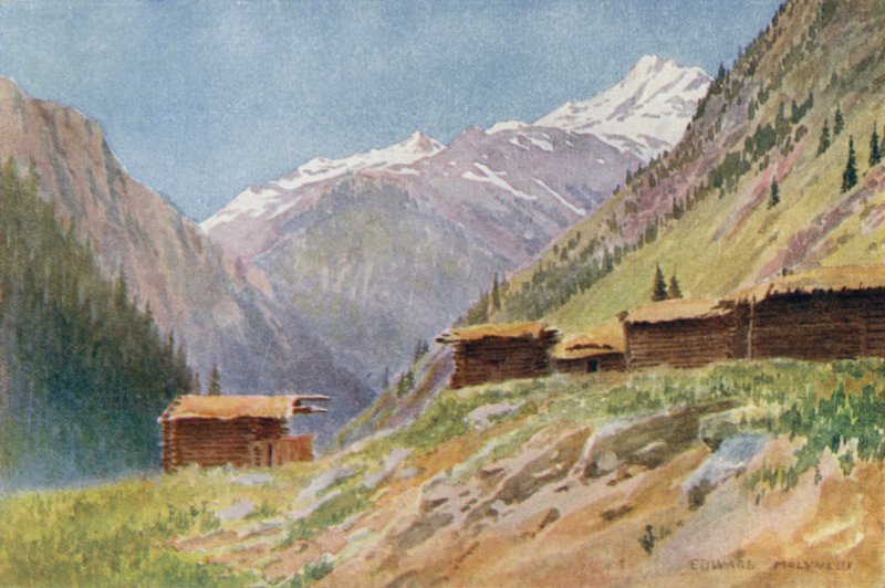 Tittar ner i Gurais Valley, från Dudhgai Village av Edward Mary Joseph Molyneux