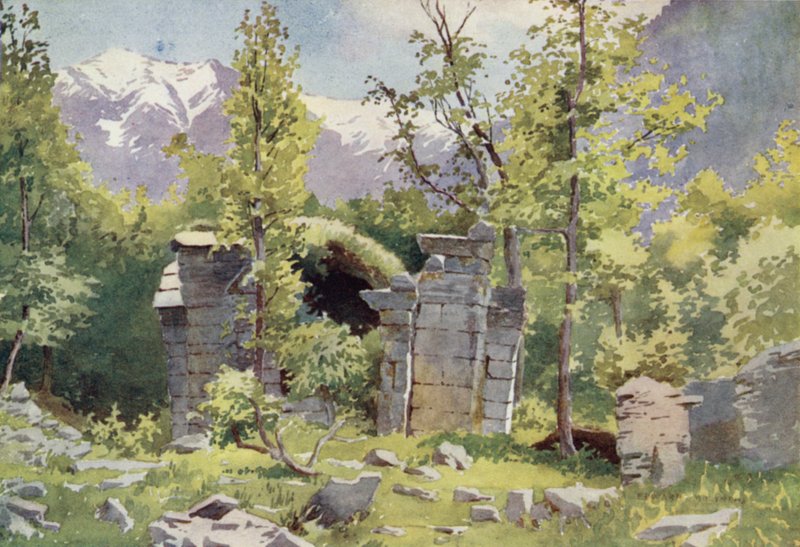 Ruiner av tempel, Wangat, Sind Valley av Edward Mary Joseph Molyneux