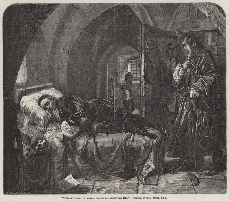 Argylls sista sömn före hans avrättning, 1685 av Edward Matthew Ward