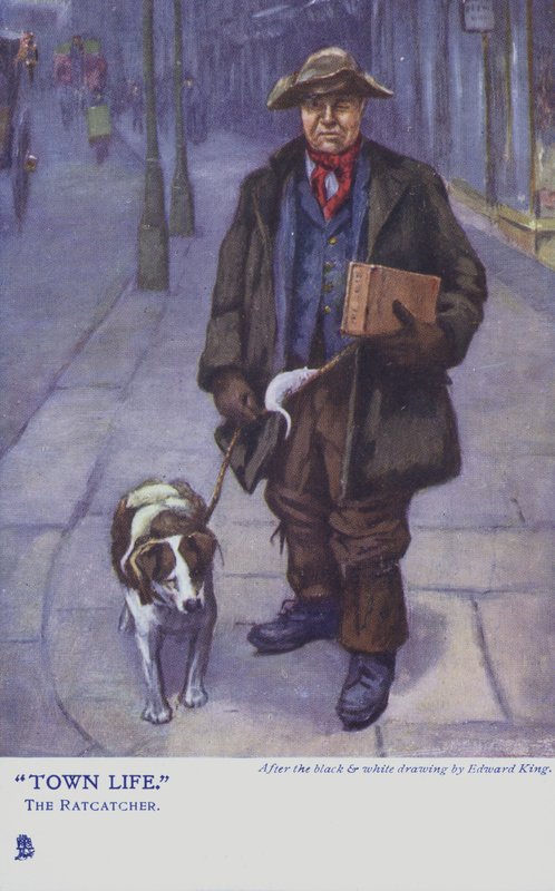 Råttfångare med sin hund av Edward R. King