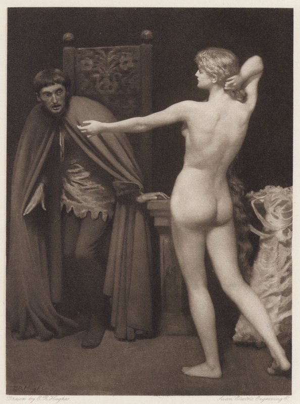 Il Pecorone: Dag XVIII, roman II, Grevinnan Matilda (litho) av Edward Robert Hughes