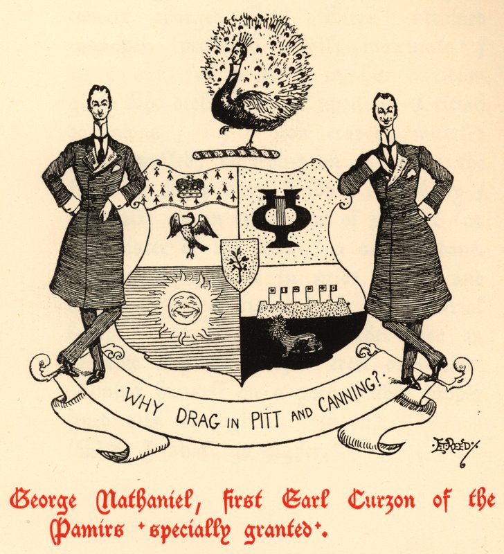George Nathaniel, Förste Earl Curzon Of The Pamirs (gravyr) av Edward Tennyson Reed