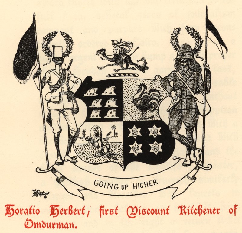 Horatio Herbert, första Viscount Kitchener av Omdurman (gravyr) av Edward Tennyson Reed