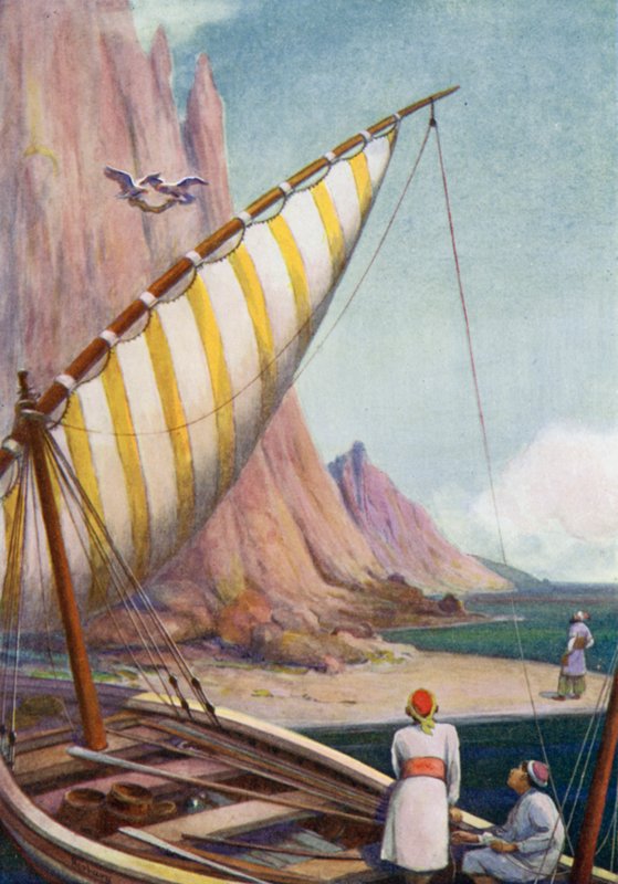 Himlens fåglar kom, grep honom och bar honom till toppen av berget av Edwin Arthur Norbury