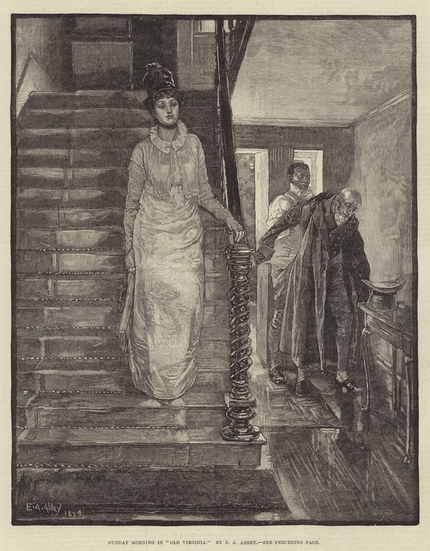 Söndag morgon i Old Virginia av Edwin Austin Abbey