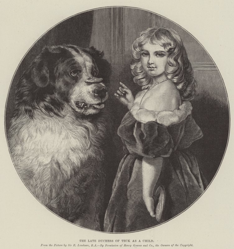 Den avlidna hertiginnan av Teck som barn av Edwin Landseer