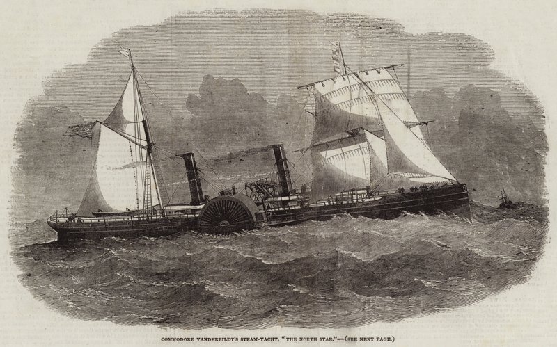 Kommodore Vanderbildts ångbåt, The North Star av Edwin Weedon