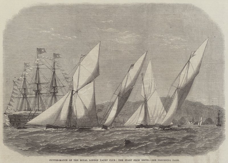 Cutter-Match av Royal London Yacht Club, start från Erith av Edwin Weedon